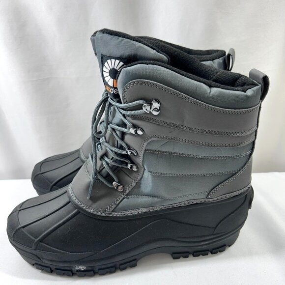 Akademiks Men's Waterproof Snow Boots Black Duck Toe Size US 13 - No Box - Picture 6 of 11